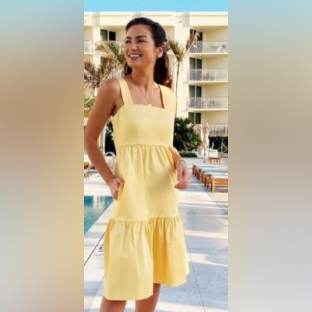 NWT Gal Meets Glam Yellow Tiered Sundress Sz 6